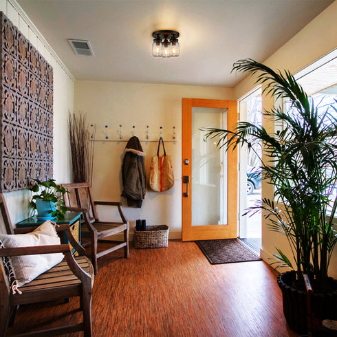 3-Light Mason Jar Ceiling Light Farmhouse Ceiling Light Fixture